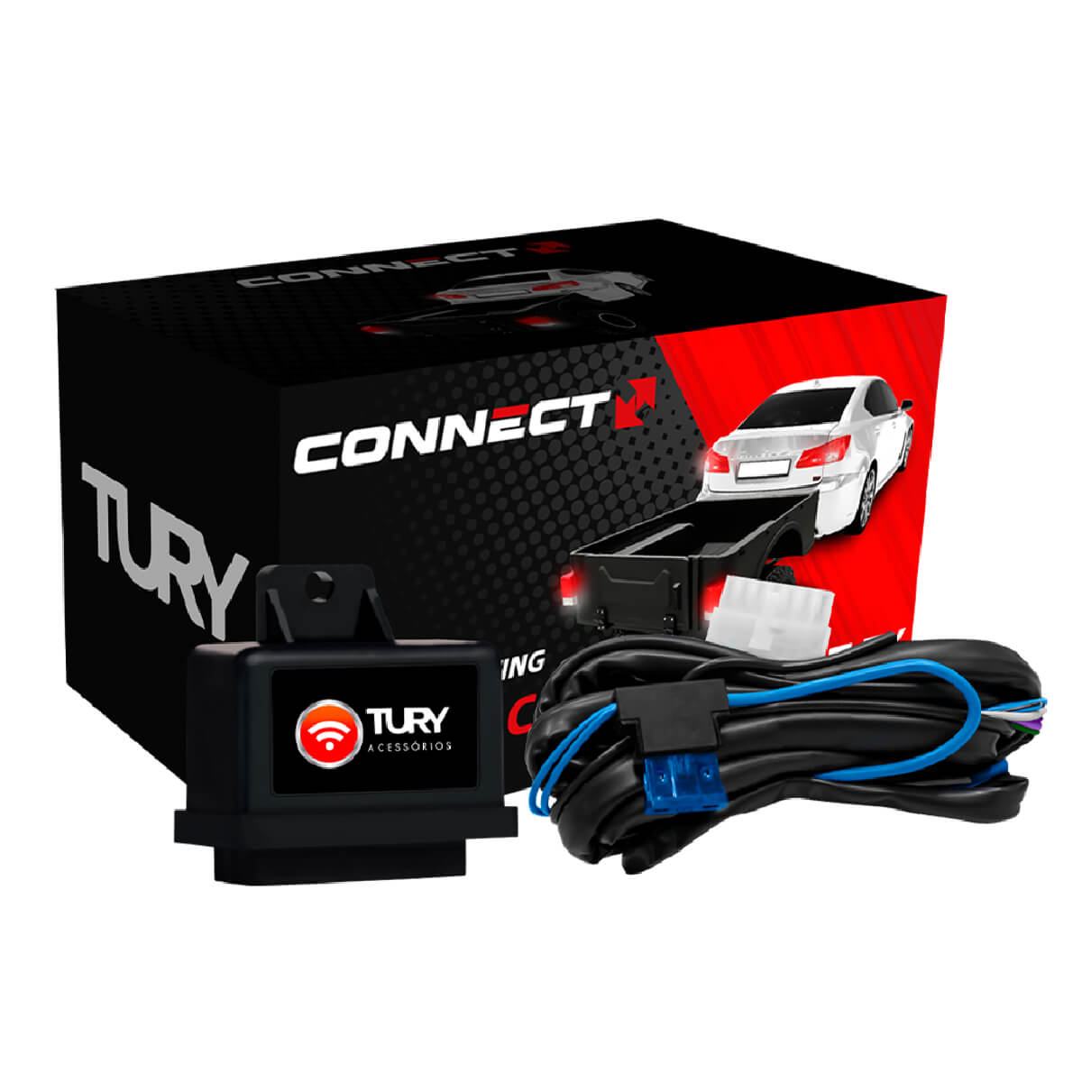 Módulo de Proteção Elétrica para Engates/Reboques Com Chicote Dedicado Tury - Connect 2