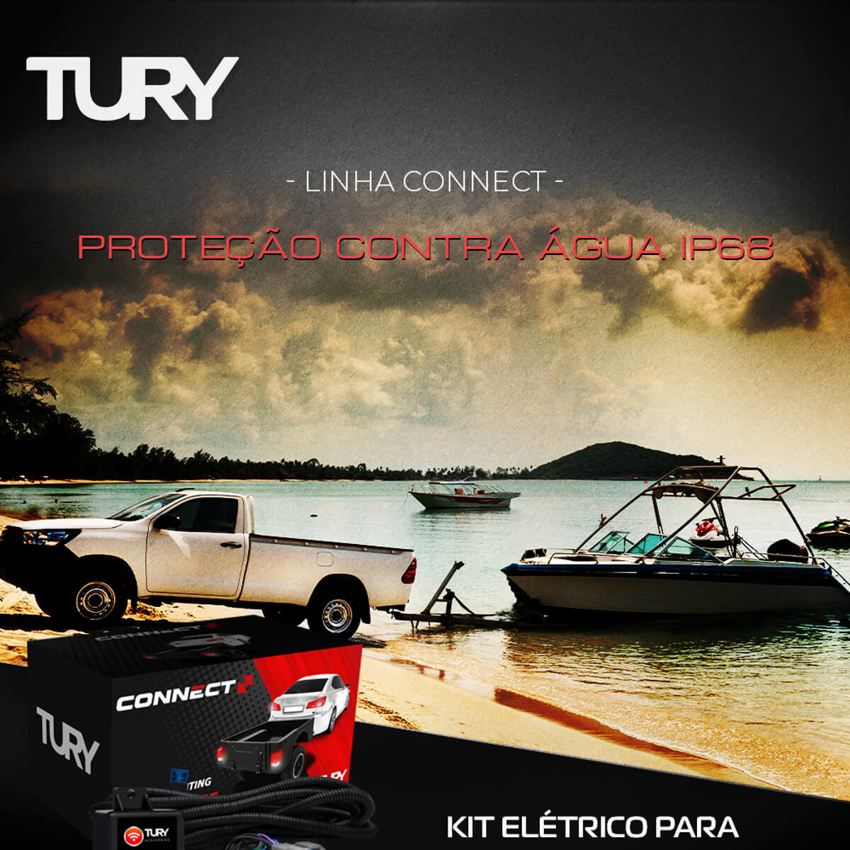 Módulo de Proteção Elétrica para Engates/Reboques Com Chicote Dedicado Tury - Connect 2