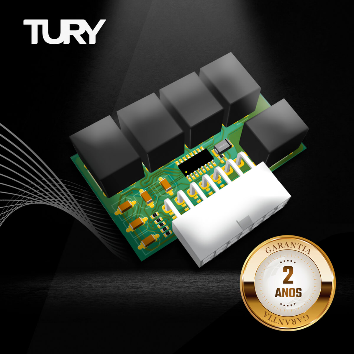 Módulo de Proteção Elétrica para Engates/Reboques Com Chicote Dedicado Tury - Connect 2