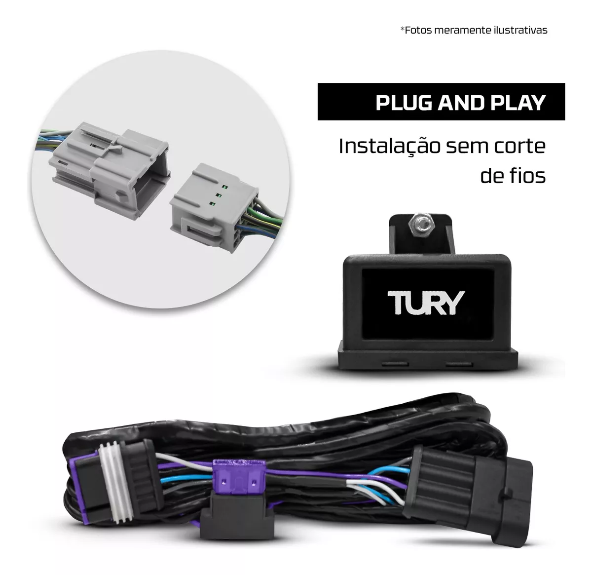 Módulo Elétrico Engate Reboque Tury Mitsubishi Lancer com engate CONNECT1T