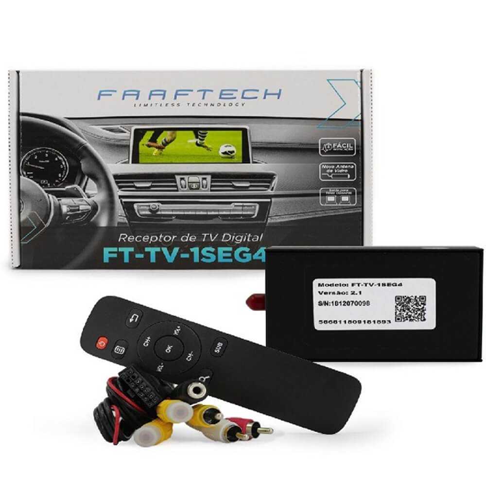 Kit Interface de vídeo FT-VF-UC2 + Sintonizador TV FT-TV-1SEG IV + Espelhamento Smart Mirror II para Jeep Compass