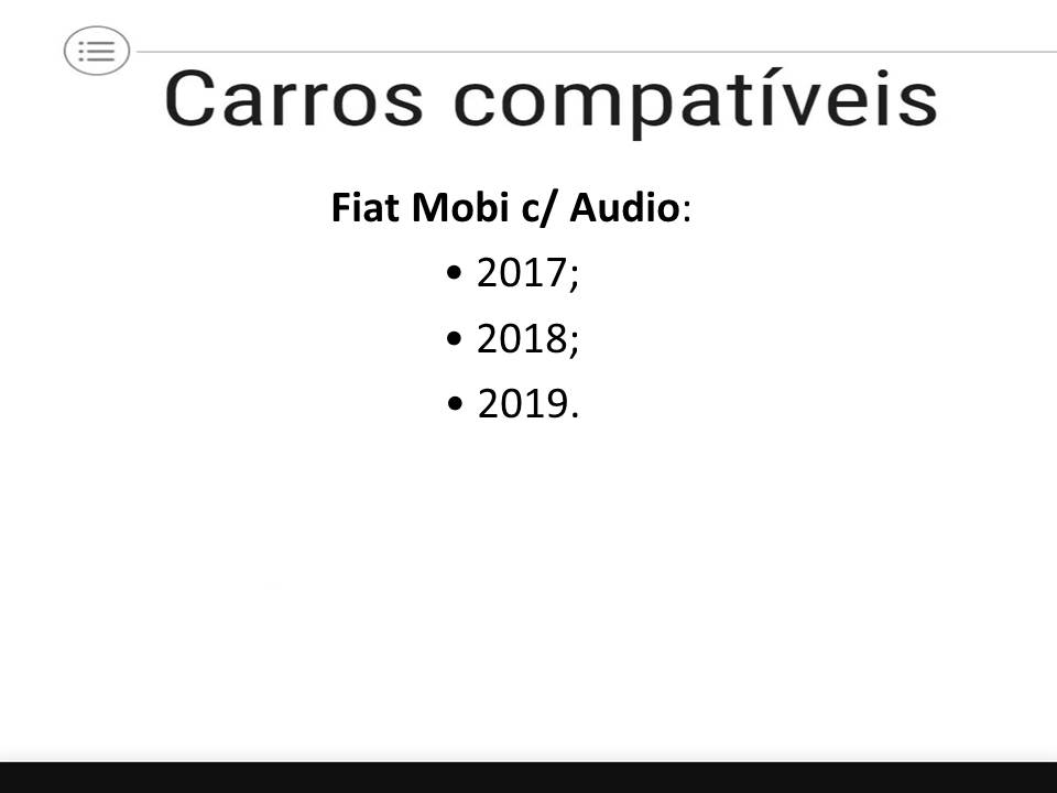 Comp Kit Central Multimídia H-tech HDV-4010 + Moldura + Chicotes + Câmera de ré p/ Fiat Mobi 2017/2018/2019