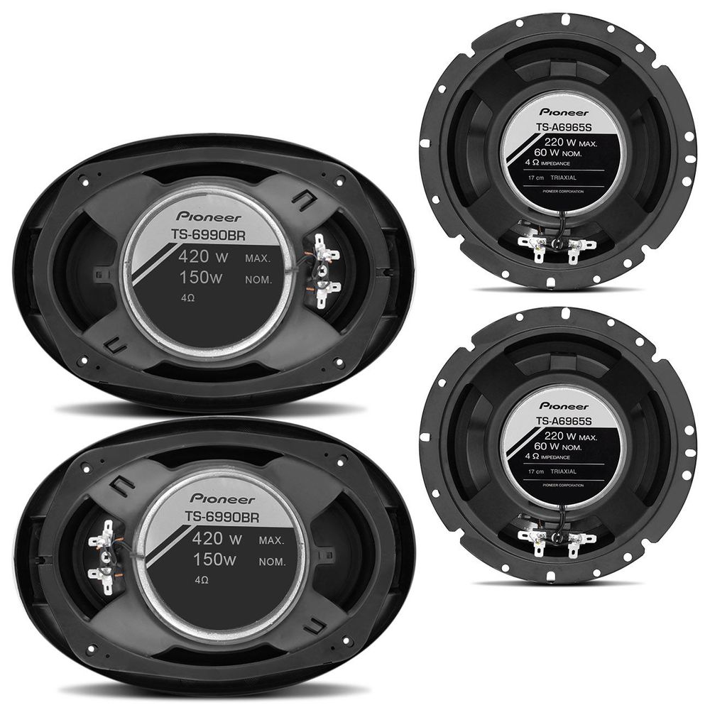 Kit Fácil Pioneer Alto Falante 6” TS-1790BR 120W RMS + Alto Falante TS-6990BR 6x9” 300W RMS