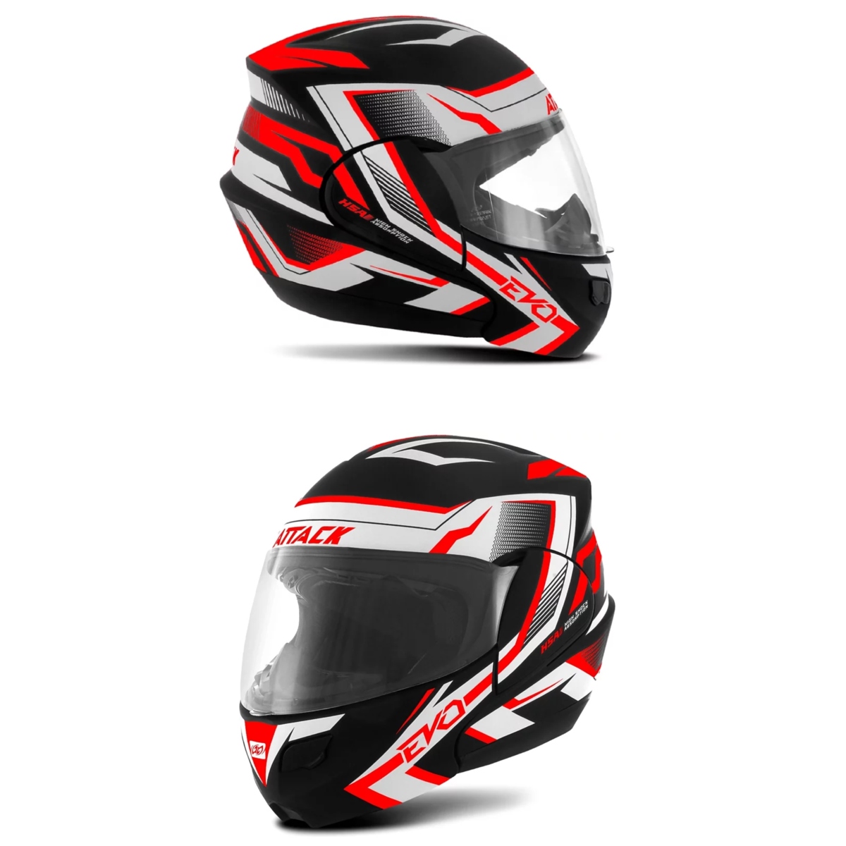 Capacete Attack Evo Fosco Preto e Vermelho Tamanho 60 Pro Tork - CAP-661PTVM