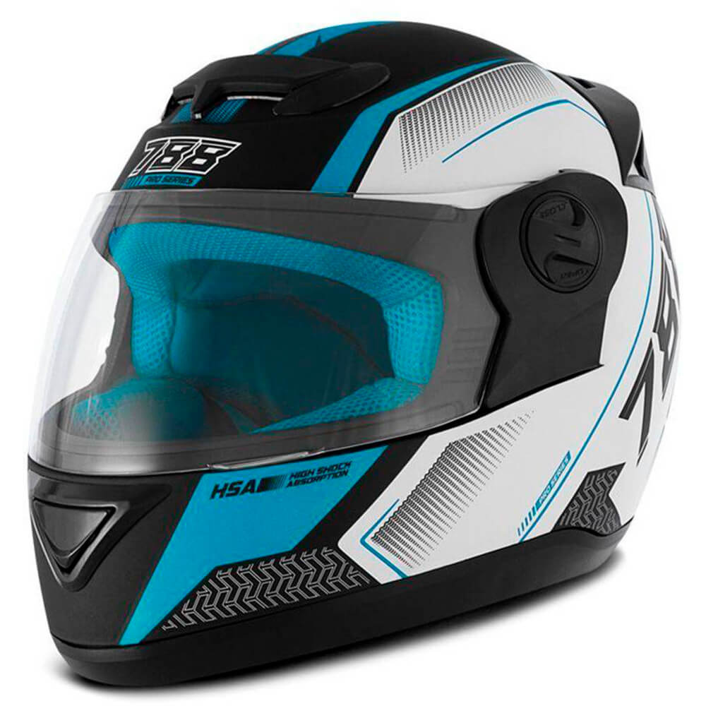 Capacete Evolution 788 G6 Pro Series Tech Tamanho 58 Branco e Azul Pro Tork - CAP-663AZ