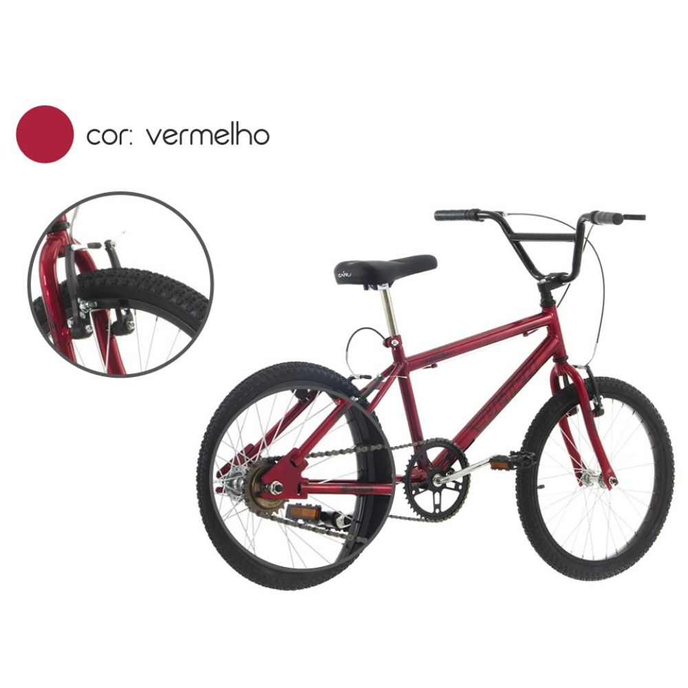 Bicicleta Infantil Aro 20 Ultra Bikes Vermelha BM20-01VM