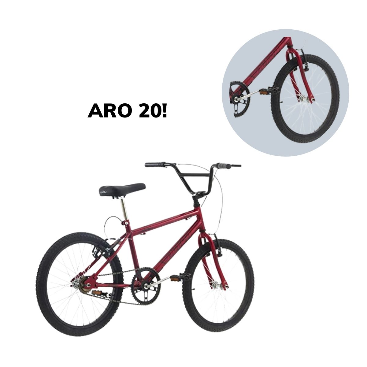 Bicicleta Infantil Aro 20 Ultra Bikes Vermelha BM20-01VM