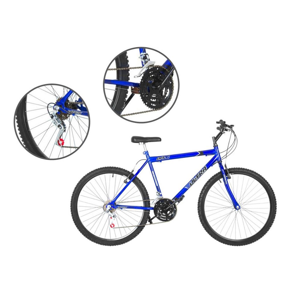 Bicicleta Aro 26 18 Marchas Ultra Bikes Azul BM26-01AZ