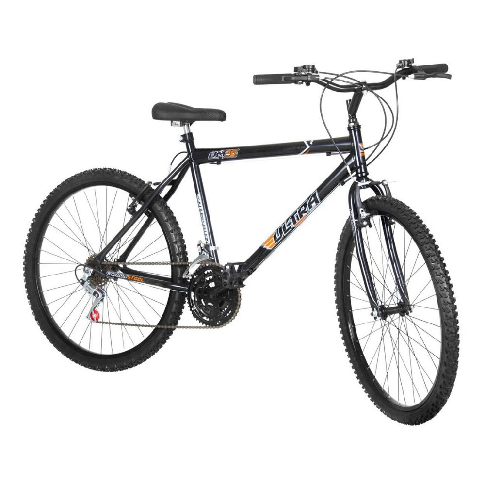 Bicicleta Aro 26 18 Marchas Ultra Bikes Preta BM26-01PT