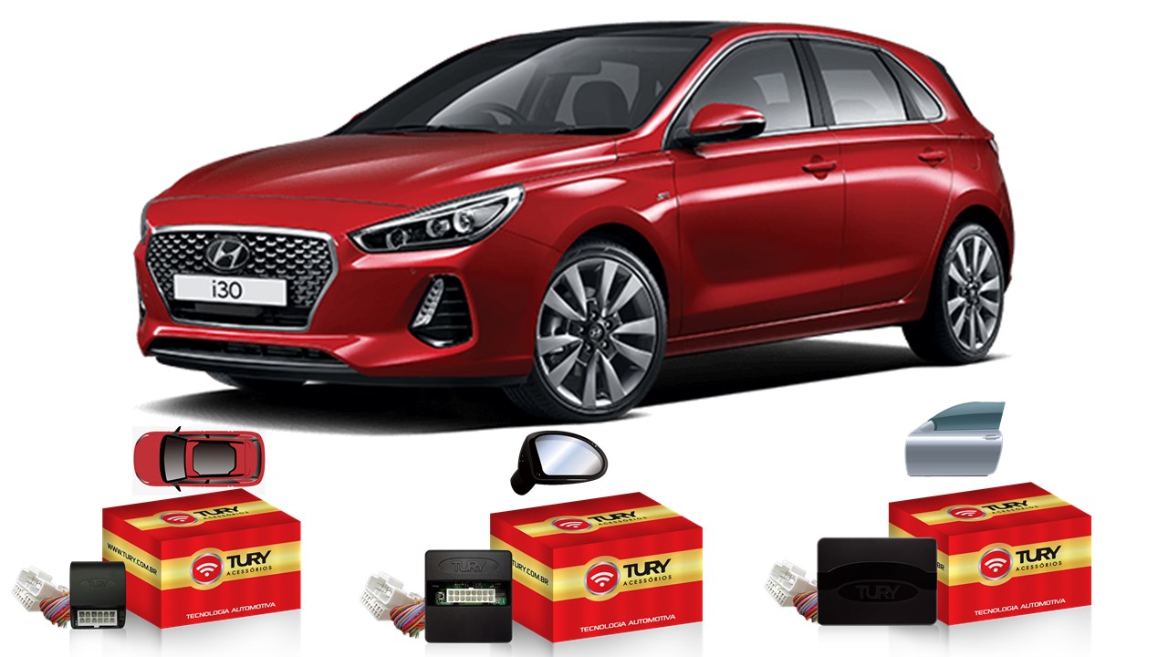 Comp Kit automação i30 2013 até 2018 - Vidro elétrico - retrovisor eletrico - teto solar eletrico