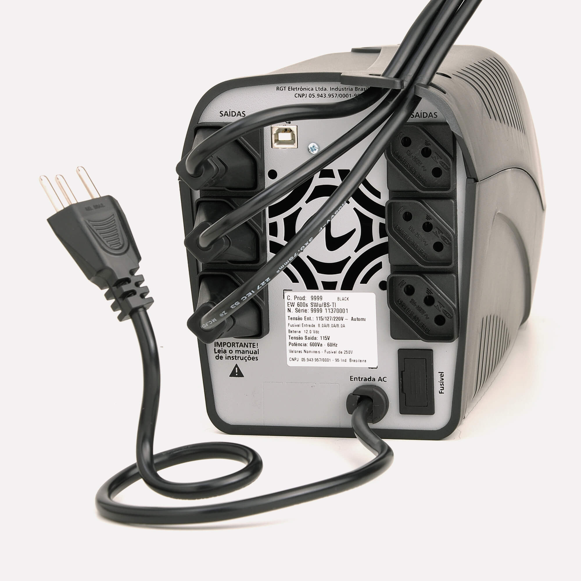 Nobreak Ragtech 1400VA CBU-TI 20NEW4154 Easy Way Preto 60hz Bivolt