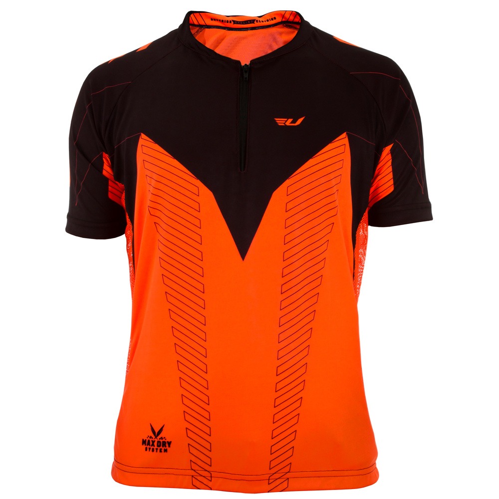 Camisa Ciclismo Ultra Bikes Max Dry Laranja/Preto Tamanho G UCP-01LRPT-G