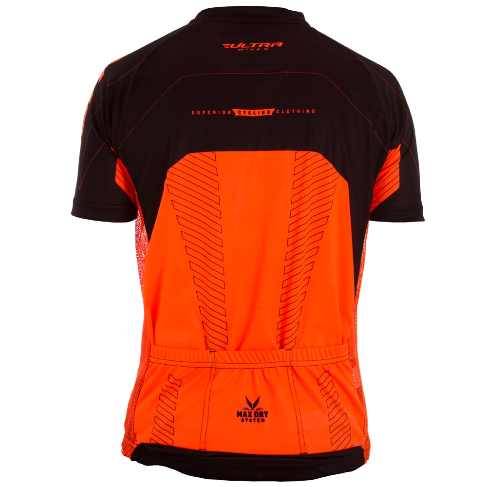 Camisa Ciclismo Ultra Bikes Max Dry Laranja/Preto Tamanho G UCP-01LRPT-G