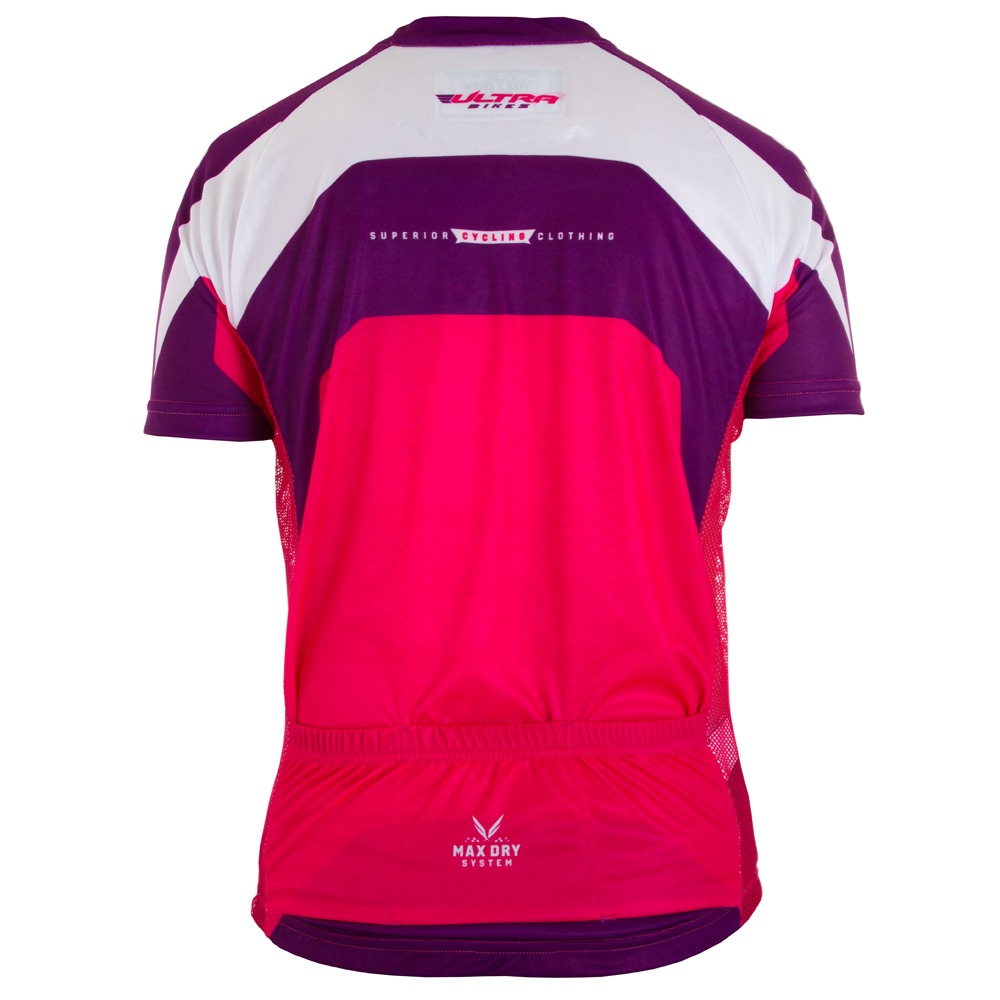 Camisa Ciclismo Ultra Bikes Max Dry Rosa/Lilás Tamanho M