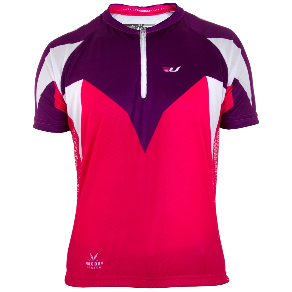 Camisa Ciclismo Ultra Bikes Max Dry Rosa/Lilás Tamanho P