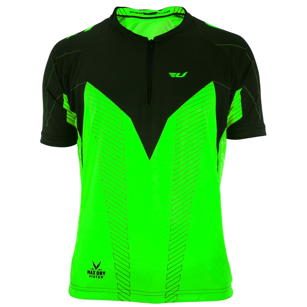 Camisa Ciclismo Ultra Bikes Max Dry Verde/Preto Tamanho G UCP-01VDPT-G