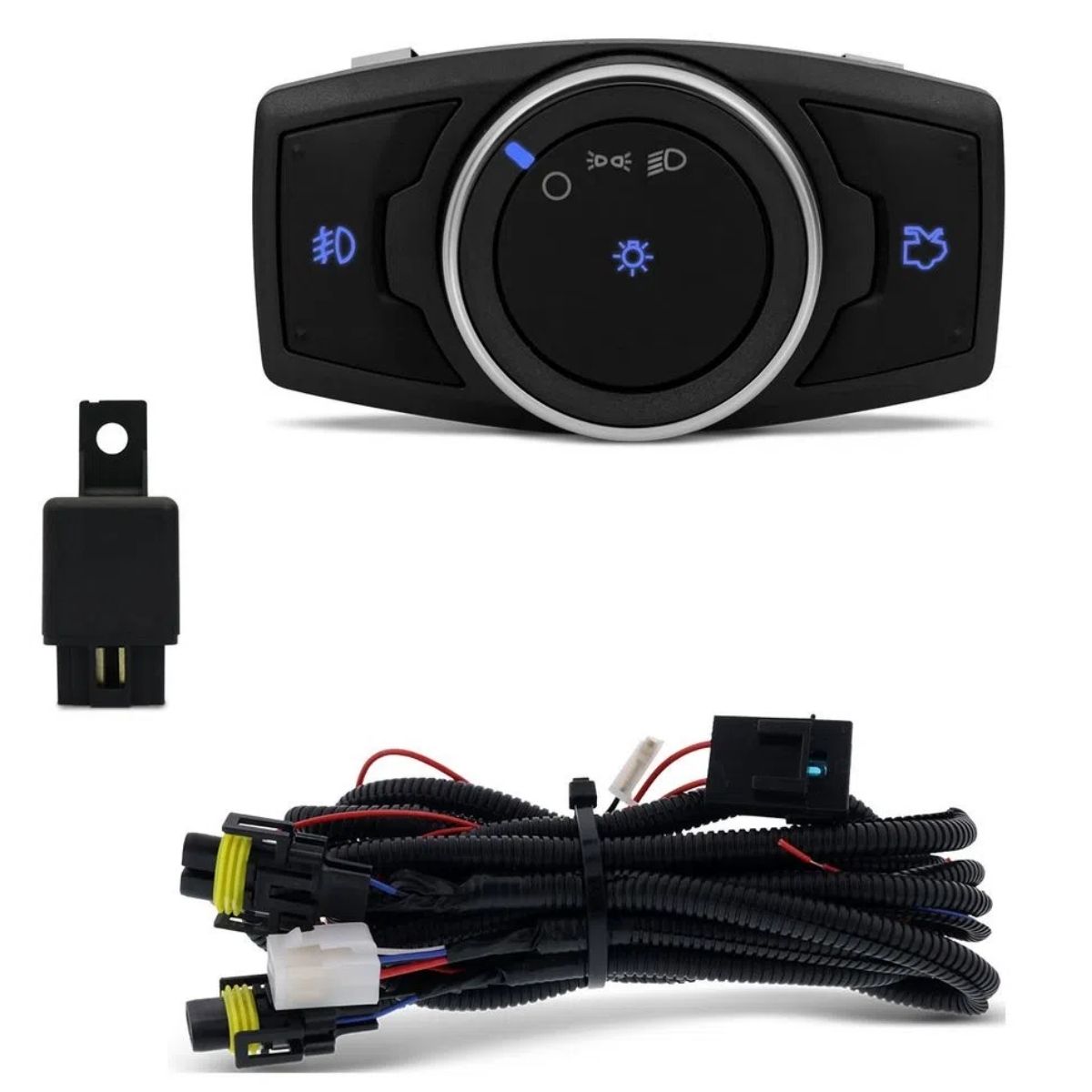 Kit Farol Milha Ford Ká 2019 em diante Interruptor Original Sem grade SL-101210SG - Shocklight