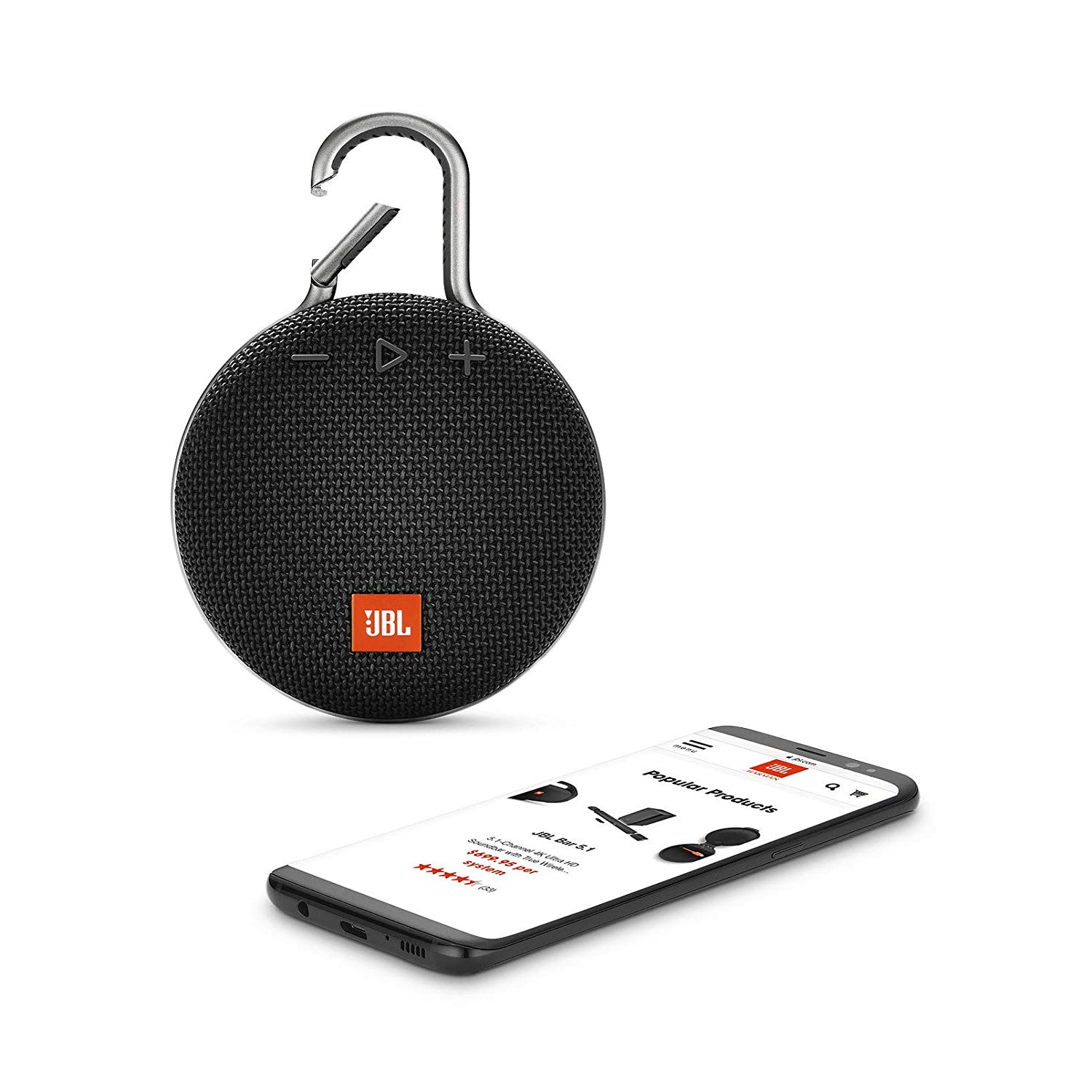 Comp PML Caixa de Som Clip 3 Portatil Bluetooth Prova D'água Preta JBLCLIP3BLK - JBL