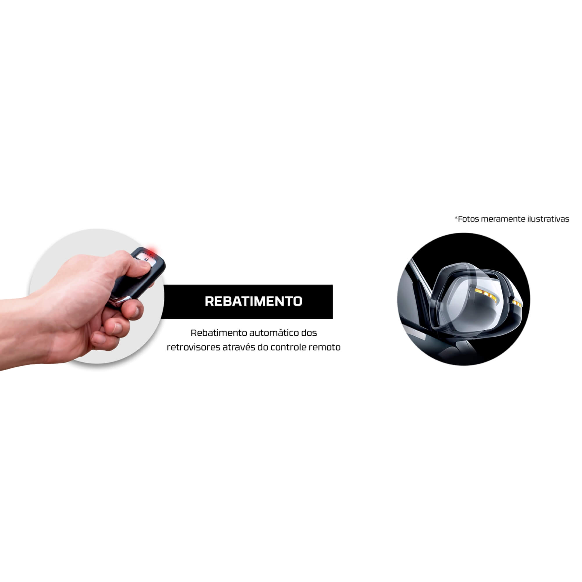 Módulo de Vidro compatível c/ Yaris 2018 a 2021 Vidro + Rebatimento Retrovisores Tury - PARK4.21CL
