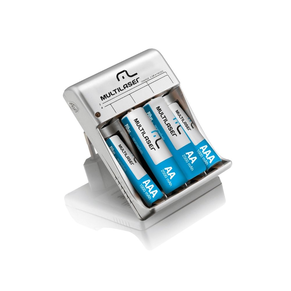 Carregador de Pilhas Multilaser com Pilhas 2x AA / 2x AAA - CB093
