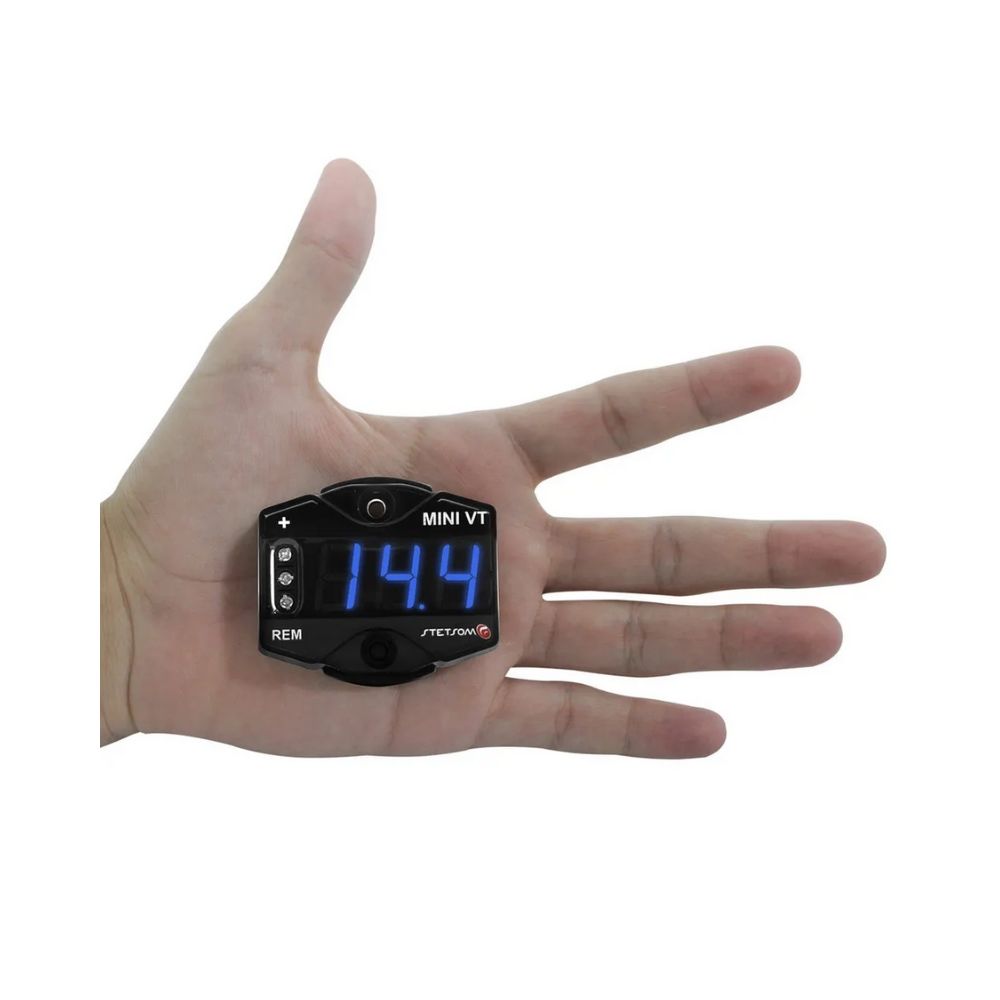 Voltimetro Digital Automotivo Stetsom Mini VT LED Azul