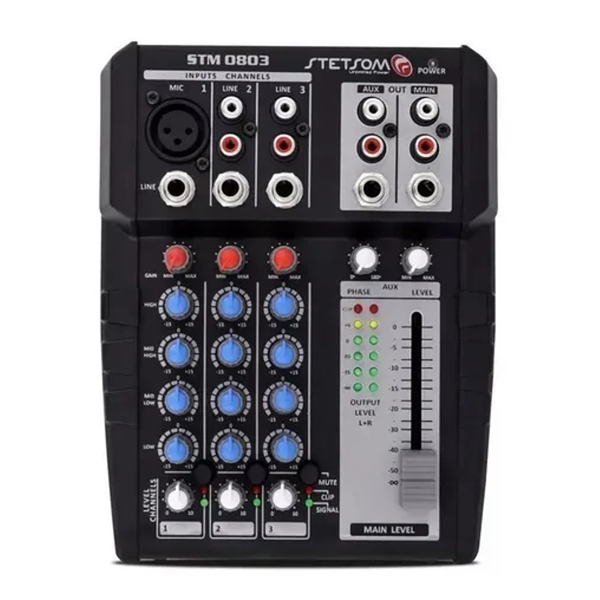Mesa de Som Stetsom STM0803 12V 3 Canais 4 EQ Band