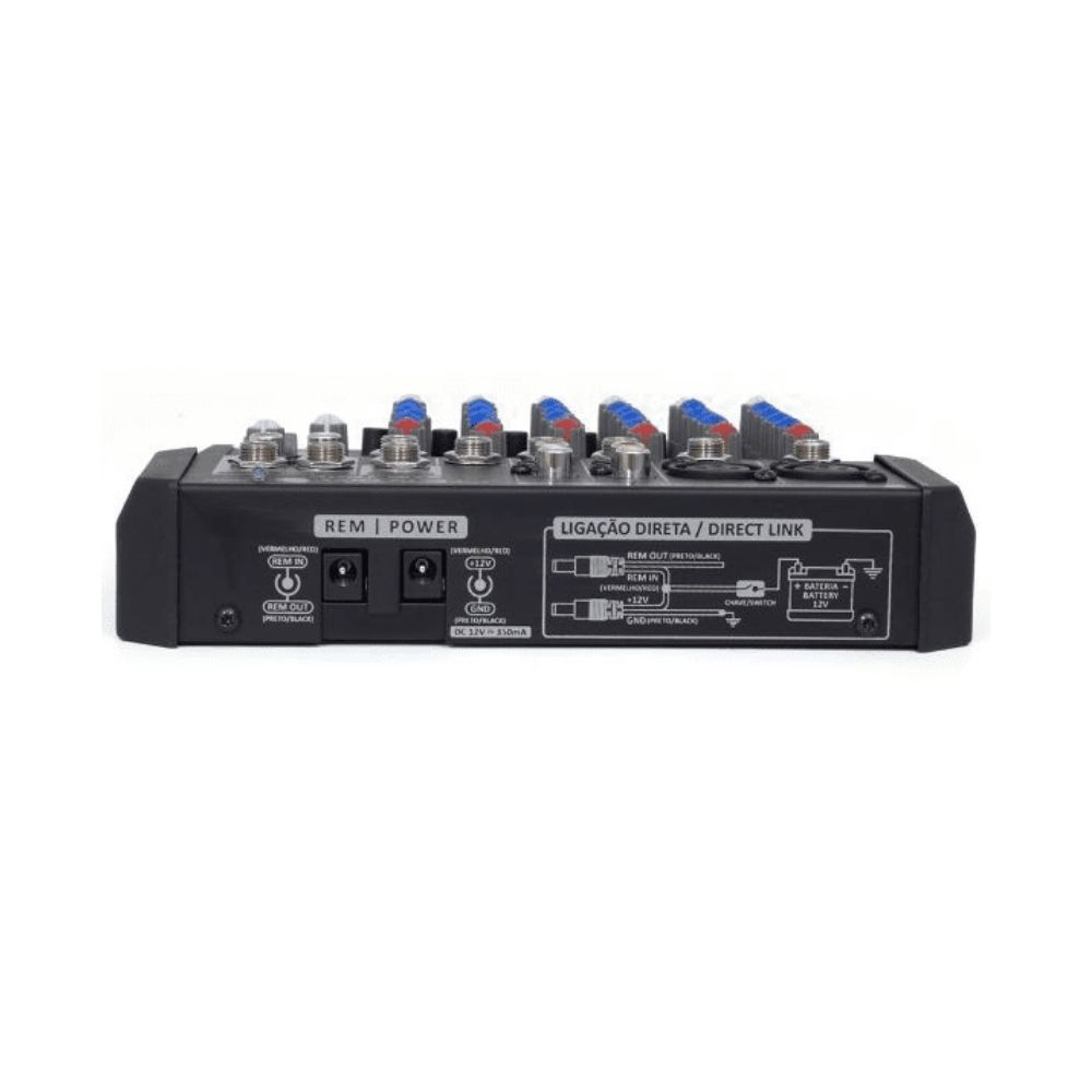 Mesa de Som Automotiva Stetsom STM1206 12V 6 Canais 4 EQ Band