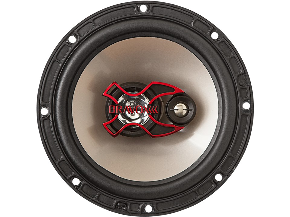 COMP Kit 2 Pares Alto-Falantes para som Automotivo Triaxial Bravox 6 - B3X60X 200W 4 Ohms