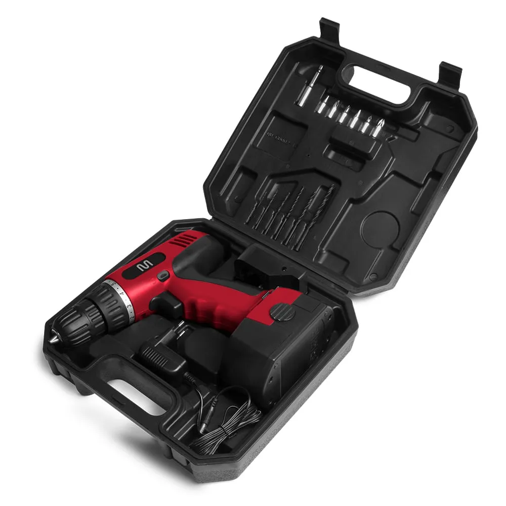 Parafusadeira e Furadeira Elétrica Bivolt Vermelho Multilaser com Maleta - HO045