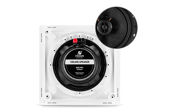 Caixa de Som Frahm Arandela 6" CX 70W Branca Quadrada - 31547