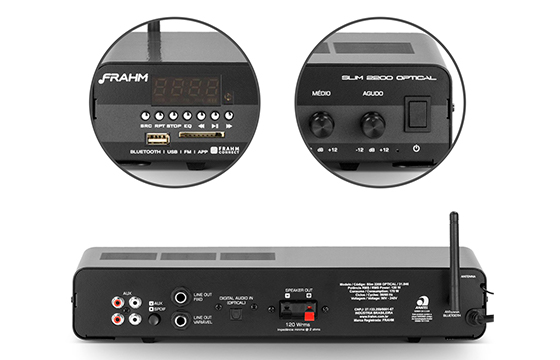 Amplificador de Som Ambiente Frahm Receiver Slim 2200 Optical Cód 31846