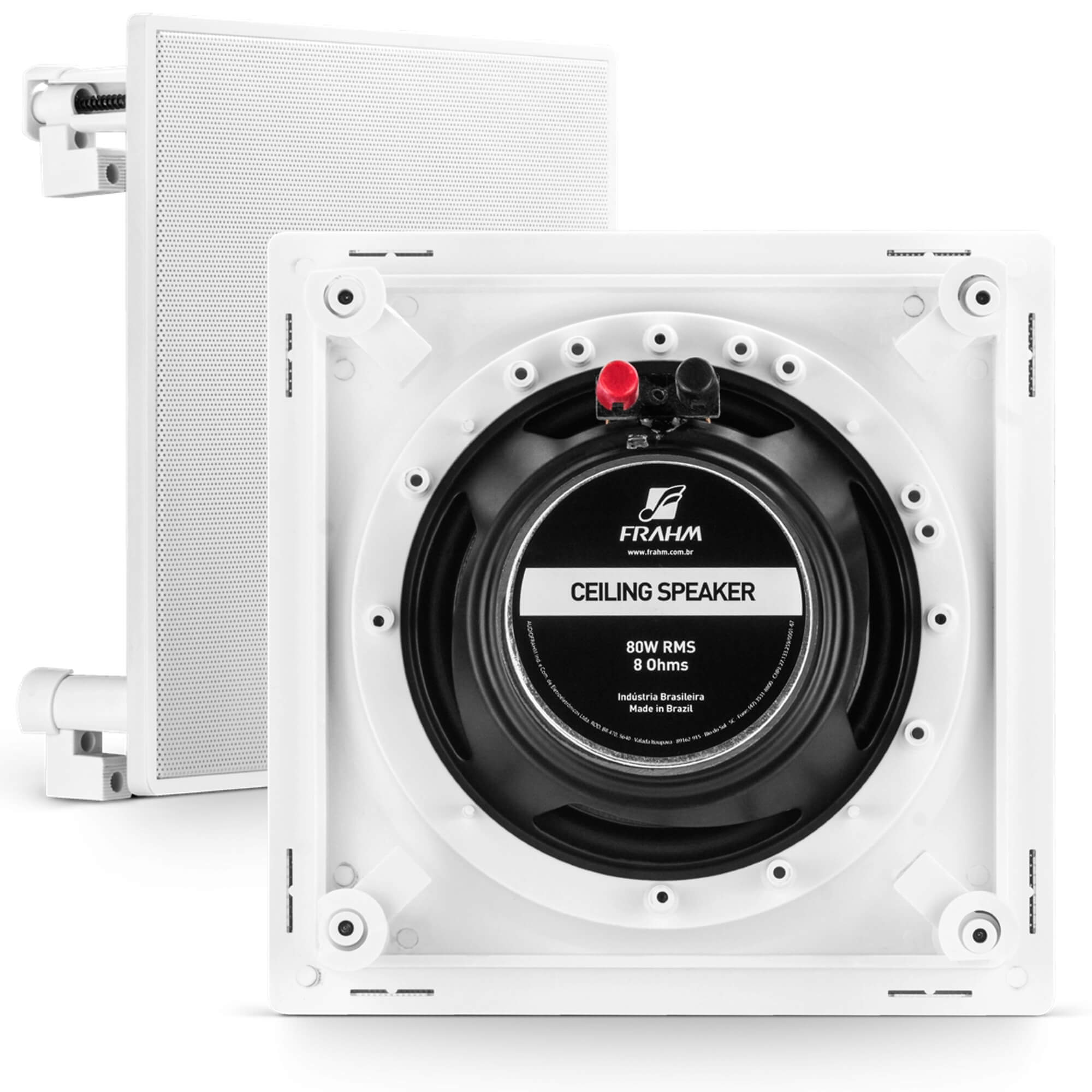 Caixa de Som Frahm Arandela 6" CX 80W Branca Quadrada 31820
