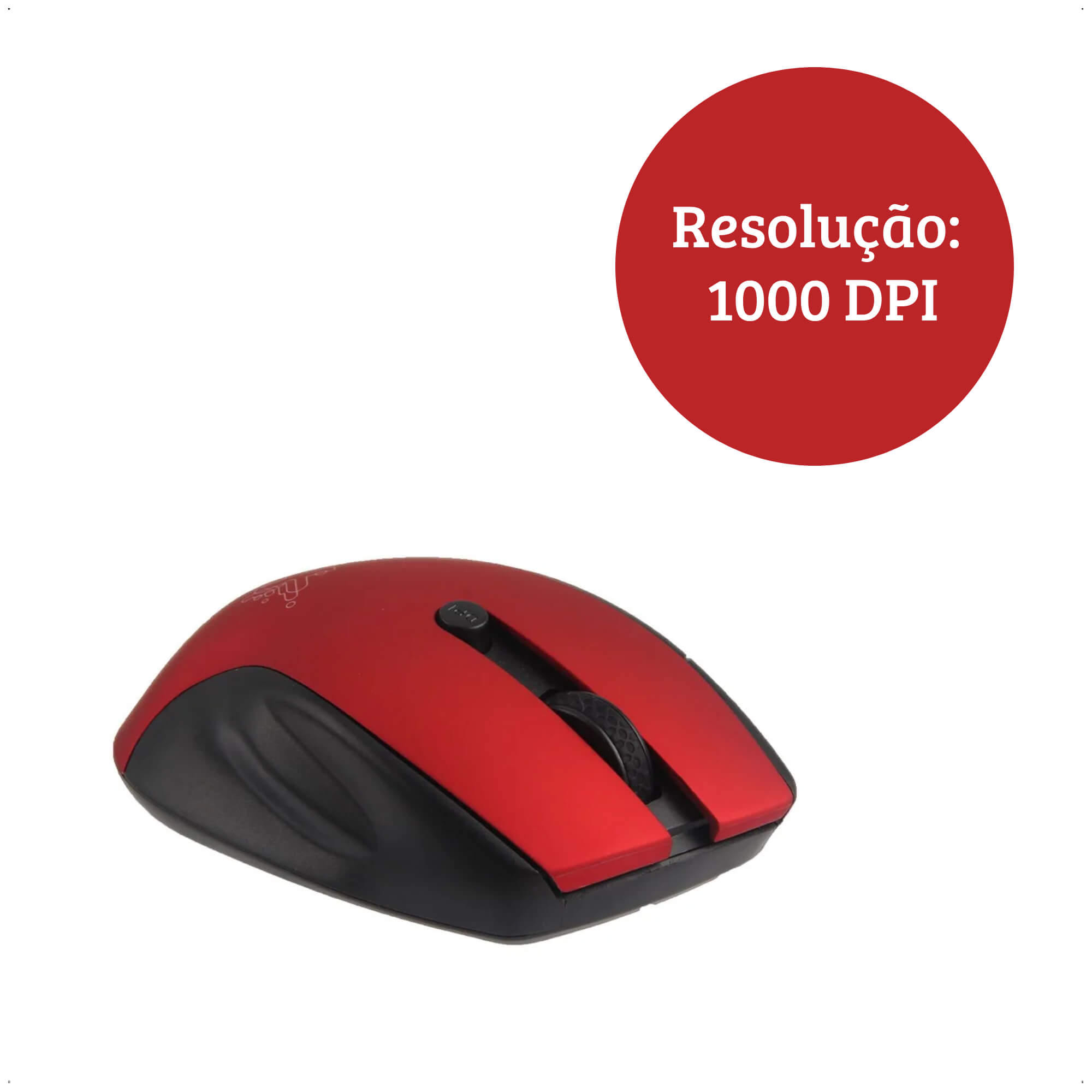 Mouse Black Ruby Sem fio 2.4 GHz 1.000 DPI 5 botões 10 Metros de Alcance Maxprint - 6014591