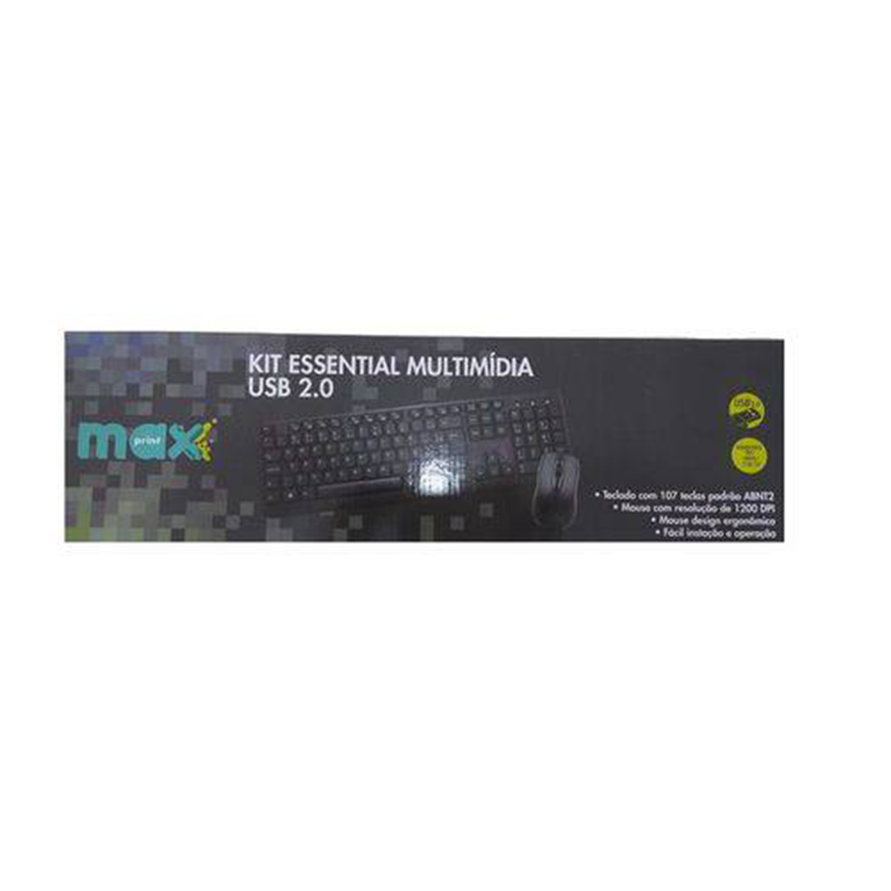Teclado e Mouse com fio USB Maxprint Essential Preto 6013136