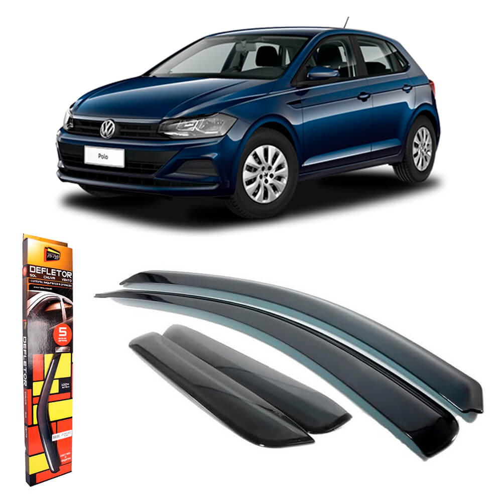 Calha de Chuva Polo Hatch 2018 a 2023/ Nivus 2020/2026 Modelo Inteiriça 4 Portas TG Poli - 22019