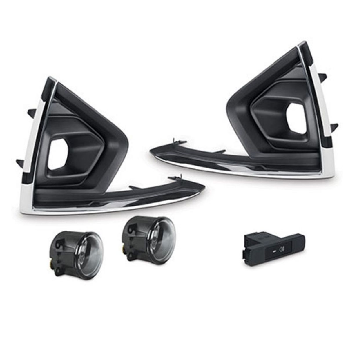Kit Farol de Milha Ford Fiesta 2019 em diante H11 12V 55W Original Cromada Shocklight SL-101710CR