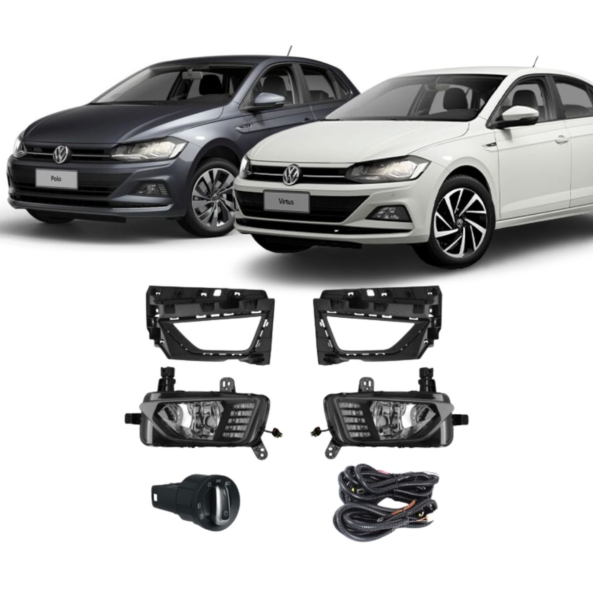 Kit Farol de Milha Volkswagen Polo/Virtus 2017 em diante Shocklight - SL-262710LED