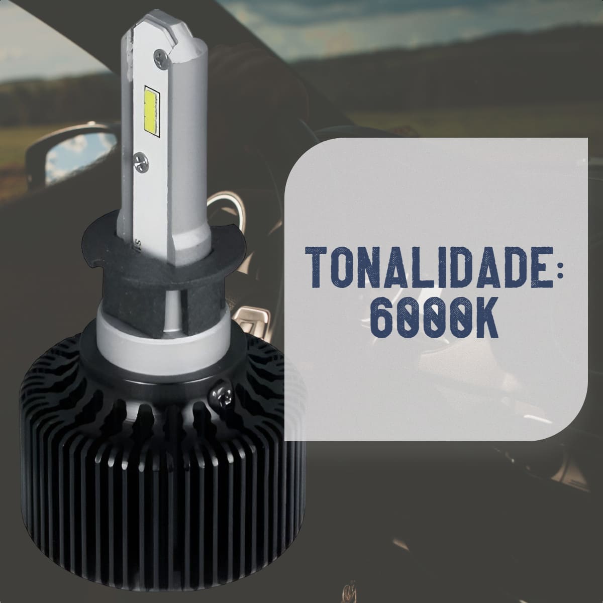 Par de Lâmpadas Super Led Headlight S11 H3 6000K 12V 35W 4000LM SLL-110003 Shocklight
