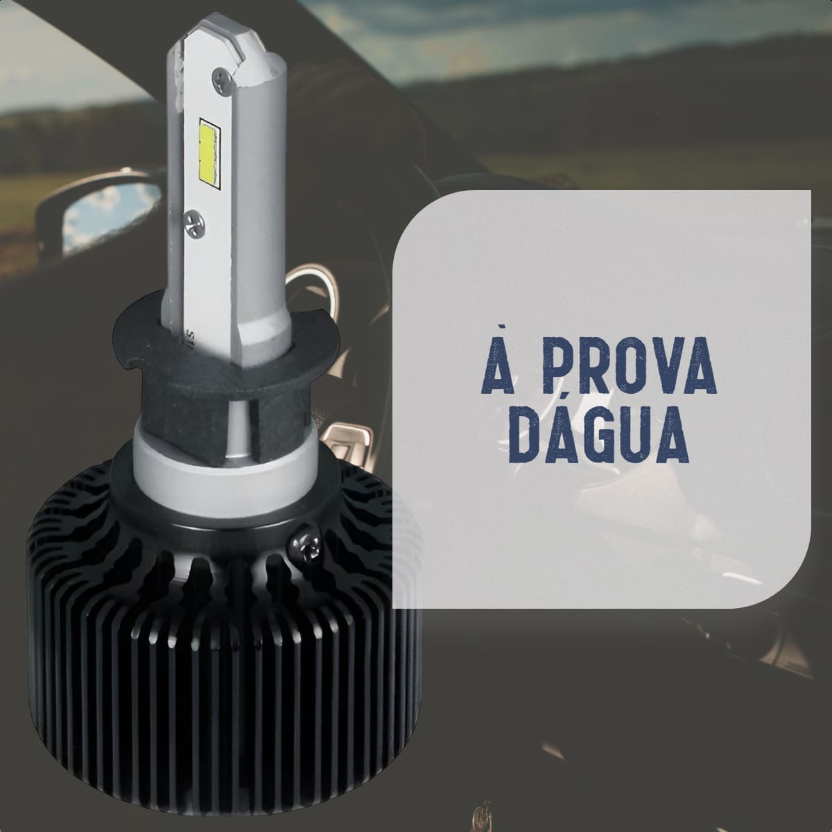 Par de Lâmpadas Super Led Headlight S11 H3 6000K 12V 35W 4000LM SLL-110003 Shocklight
