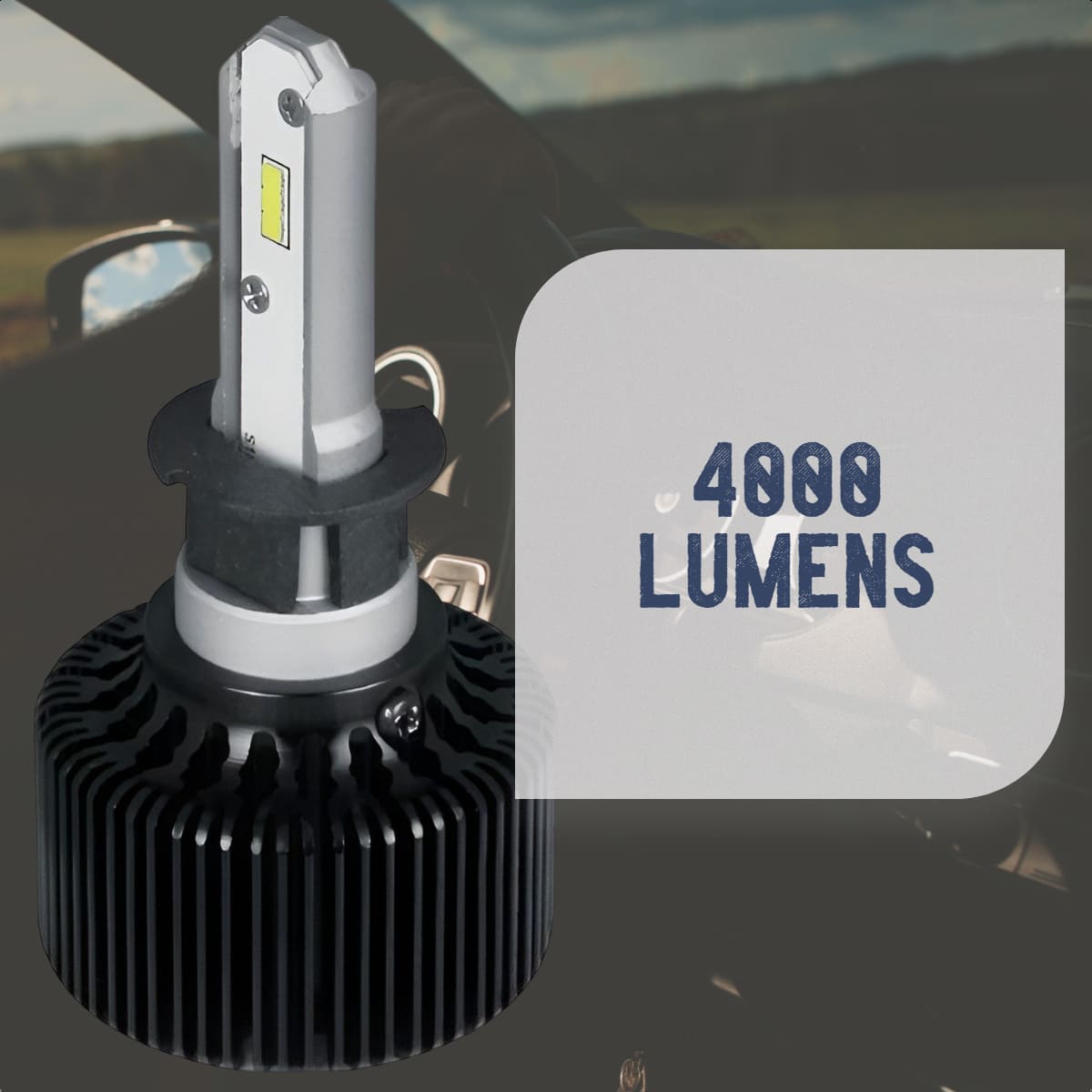 Par de Lâmpadas Super Led Headlight S11 H3 6000K 12V 35W 4000LM SLL-110003 Shocklight