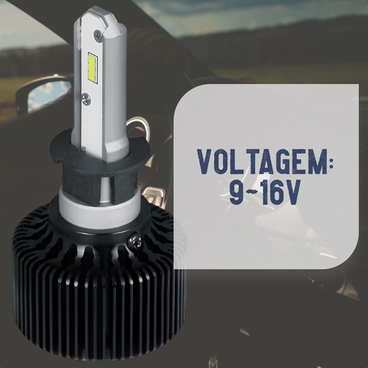 Par de Lâmpadas Super Led Headlight S11 H3 6000K 12V 35W 4000LM SLL-110003 Shocklight
