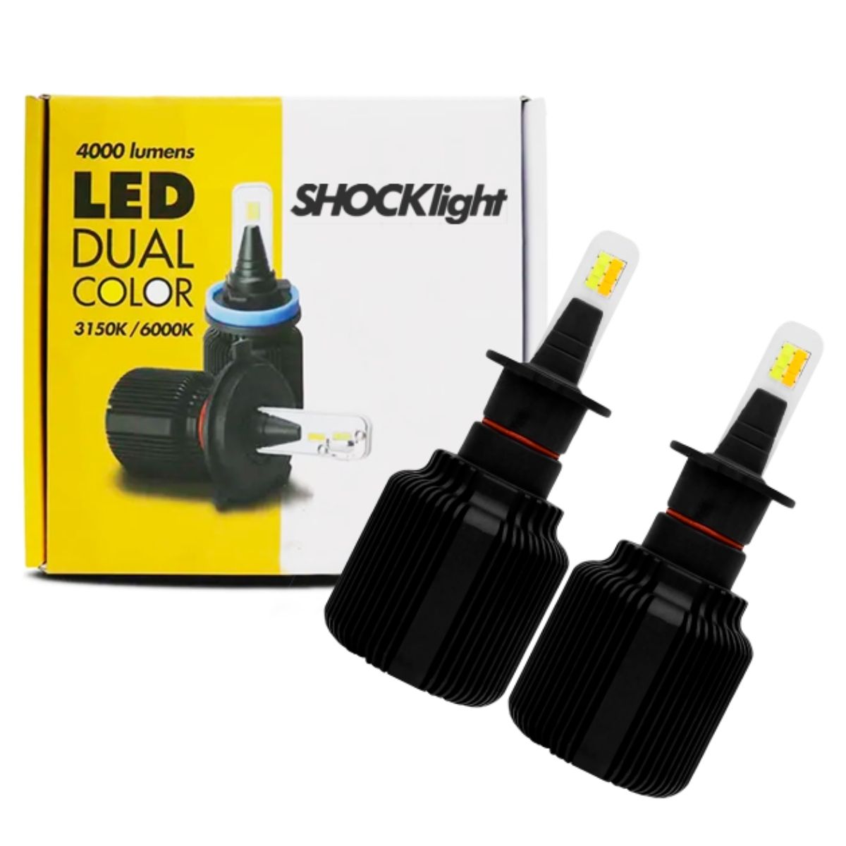 Super Led Dual Color 3150K / 6000K H13 12V 4000 Lumens SLL-DC10013 - Shocklight