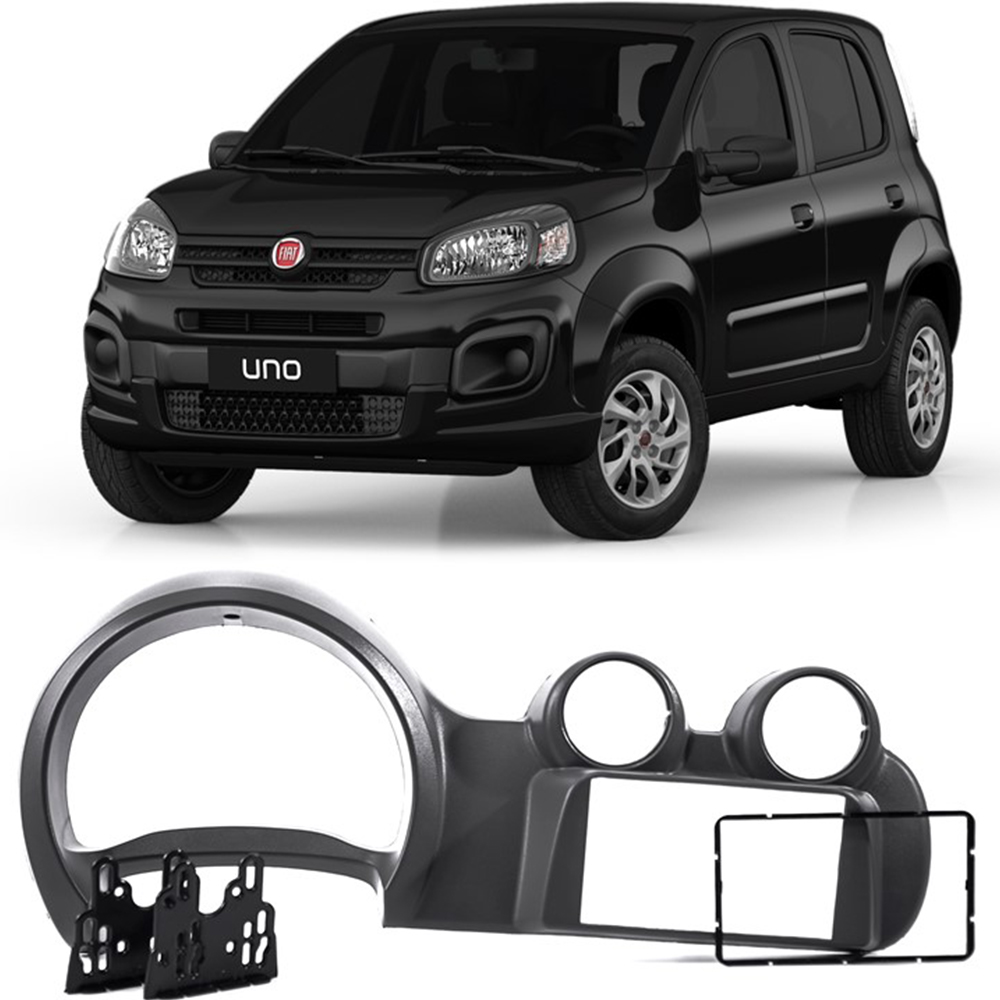 Moldura 2 Din Uno 2011 até 2014 Vivace 2011 até 2014 Fiorino 2015 em diante Grafite JP/CH EPX 429