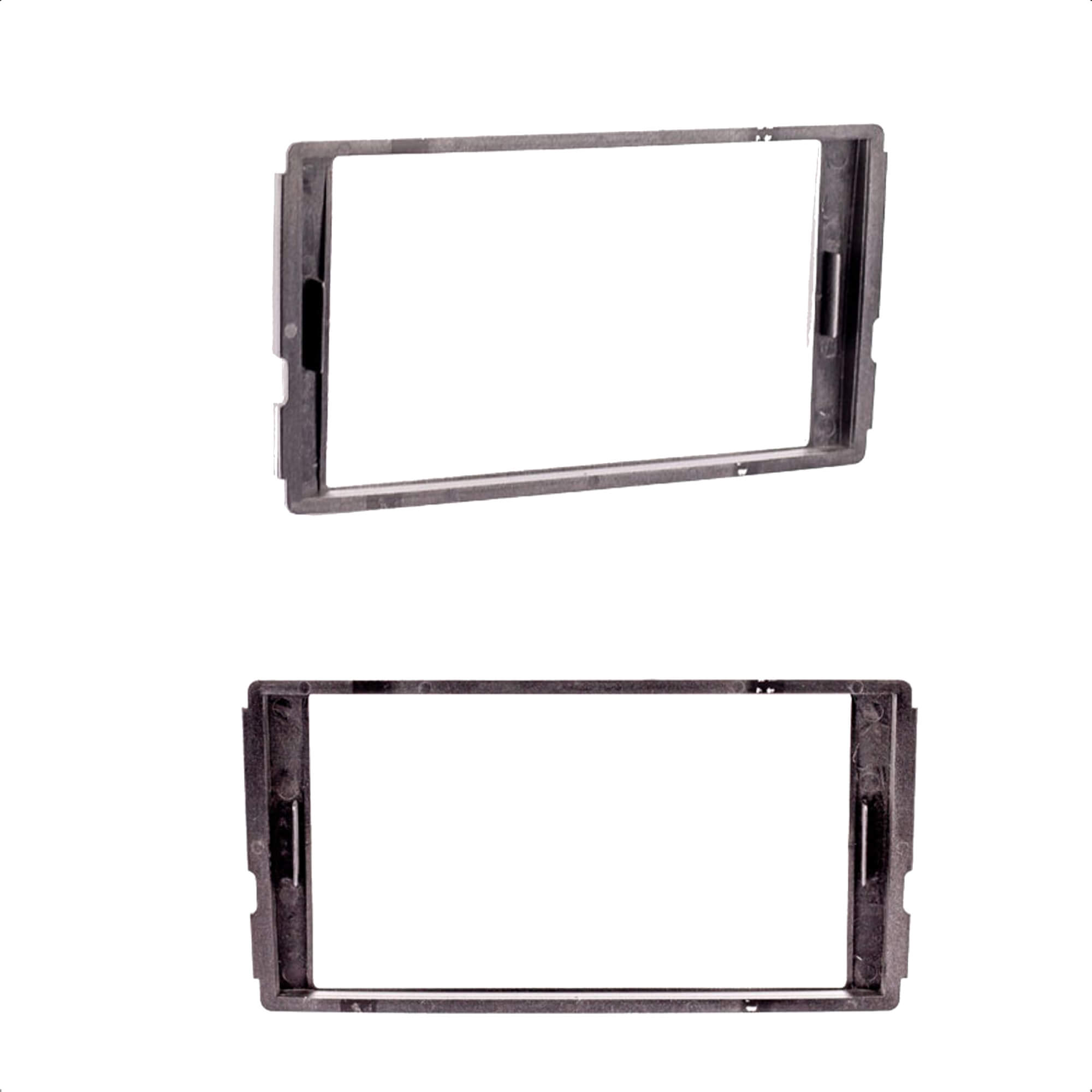 Moldura 2 Din Prata Sem Suporte Lateral Santa Fé 2007 a 2013 Expex - EPX 181