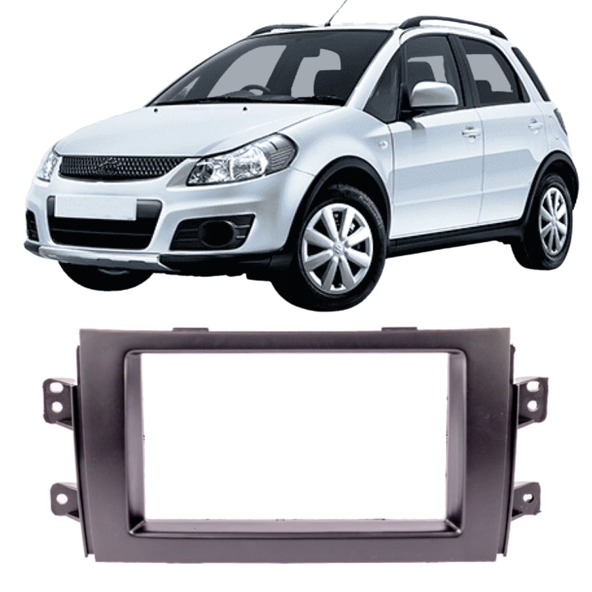 Moldura 2 Din 7 Polegadas para SX4 2009-2015 Preto Japonês/Chinês Expex - EPX 239