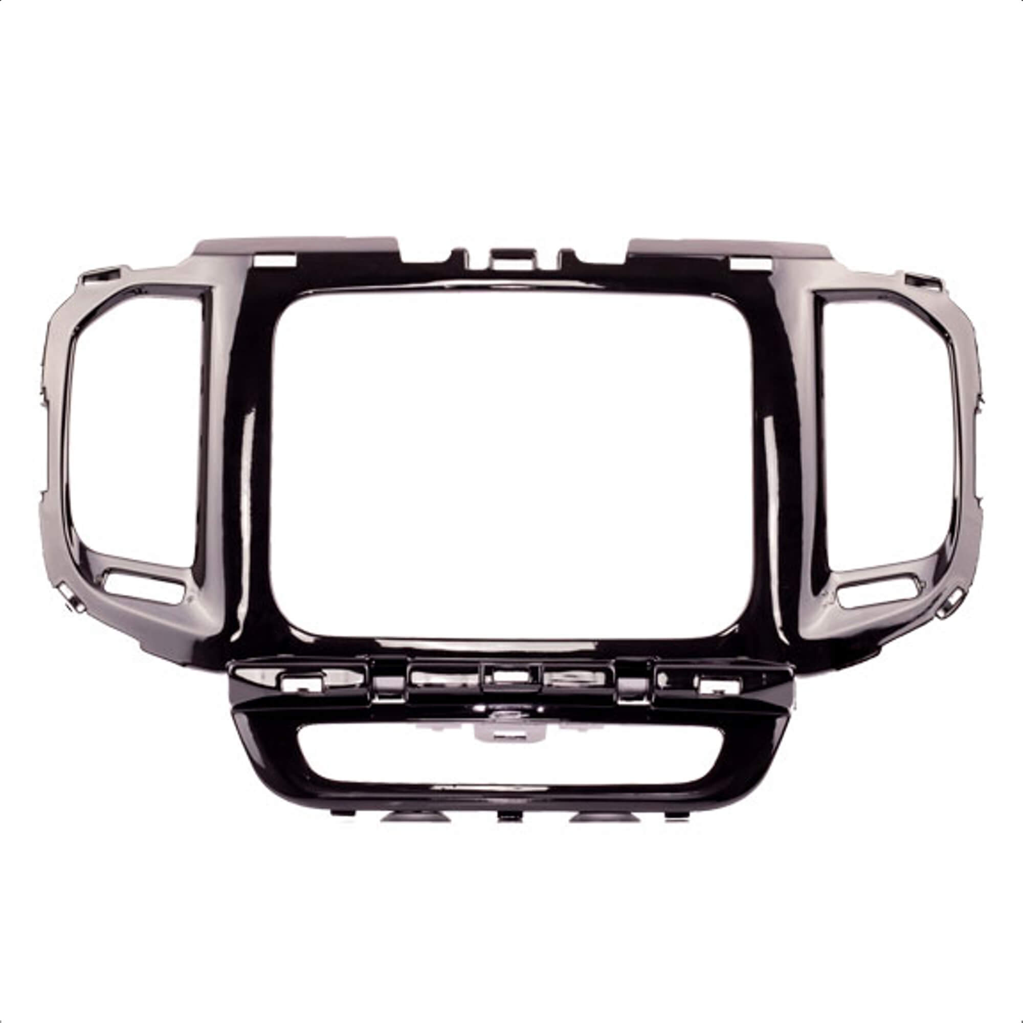 Moldura 2 Din Black Piano Compatível Com AIKON /M1/ Rádio Original Toro 2016-2021 Expex - EPX 480