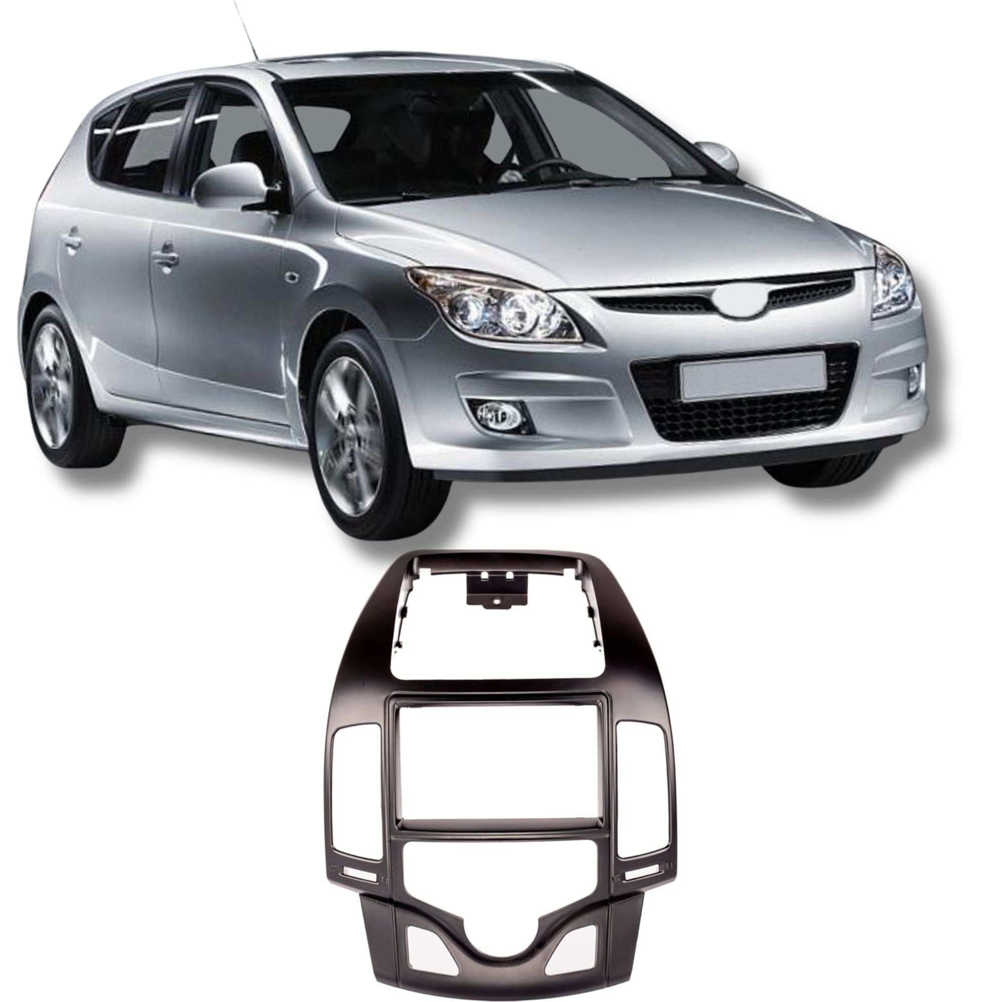 Moldura para I30 2008-2012 Ar Digital com Espaço para Porta Treco 2 DIN 7 Polegadas Expex - EPX 485