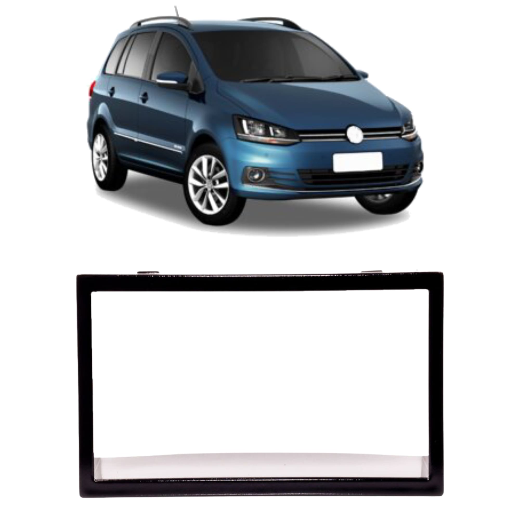 Moldura 2 Din 7 Polegadas Golf/Polo/Bora/Fox/SpaceFox/Fiesta/Ecosport JP Expex - EPX 486