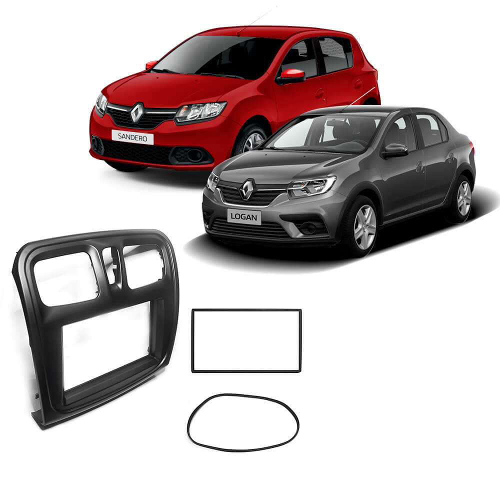 Moldura 2din painel Renault Logan e Sandero 2015 até 2020 - EPX 362 - CH