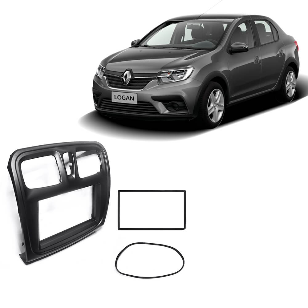 Moldura 2din painel Renault Logan e Sandero 2015 até 2020 - EPX 362 - CH